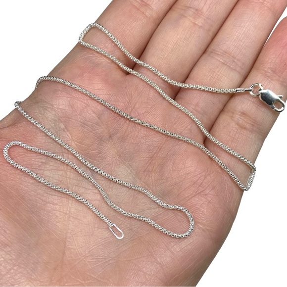 18” Popcorn Chain 925 Solid Sterling Silver Italy - Picture 5 of 5